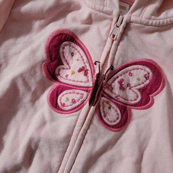 Gymboree Butterfly Girl 4T-5T Used Hoodie Play for light spots but looks Great - Picture 2 of 2
